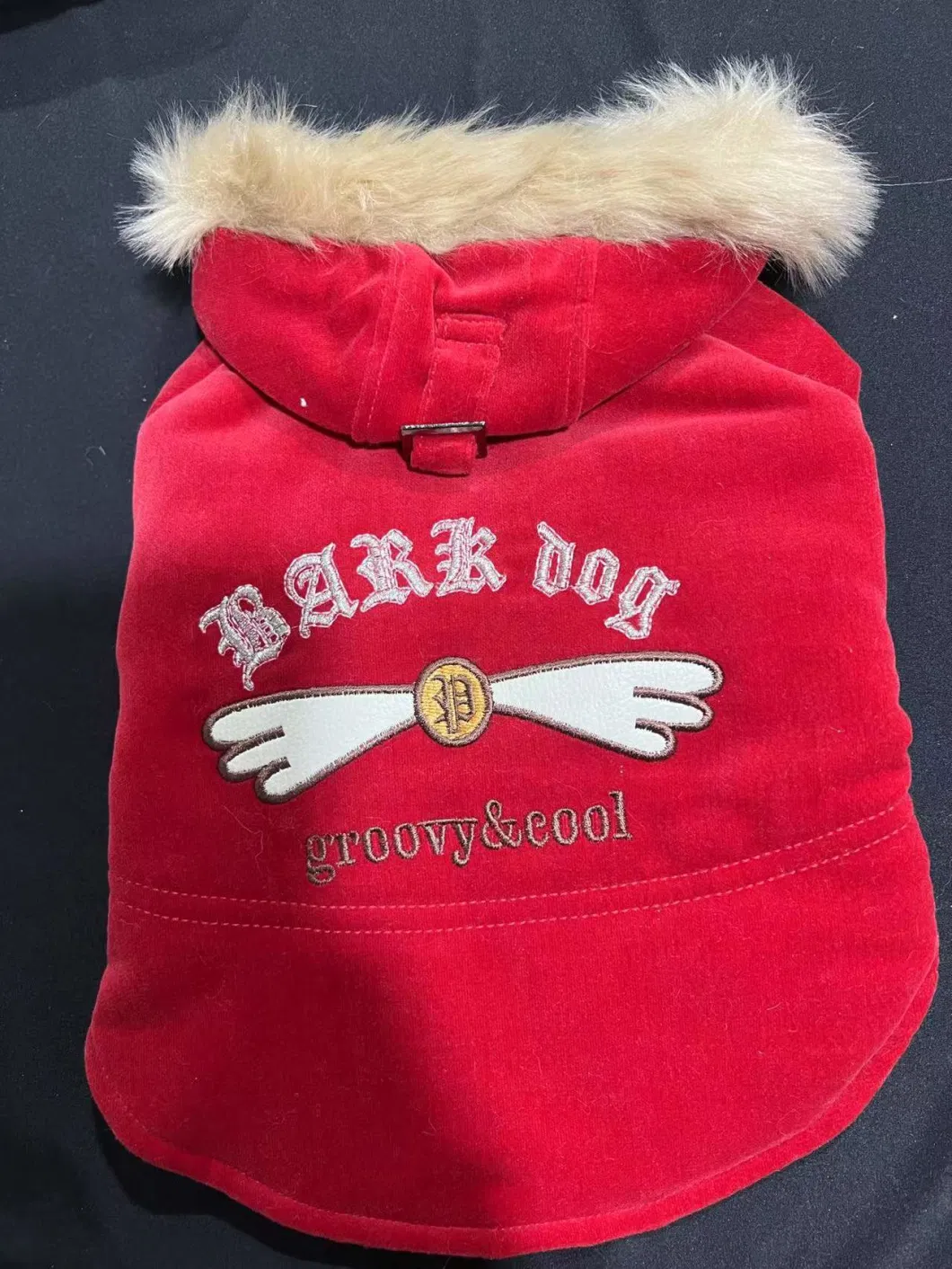 "Bark Dog" Fur Cap Collar Pet Products Dog Hoodie Wholesale Dog Clothes